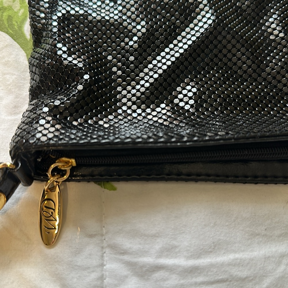 💖New Listing!! Vintage Whiting & Davis black mesh clutch - Picture 7 of 10